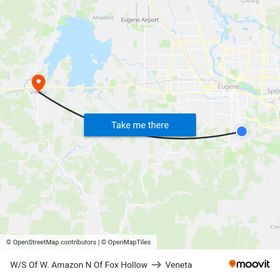 W/S Of W. Amazon N Of Fox Hollow to Veneta map