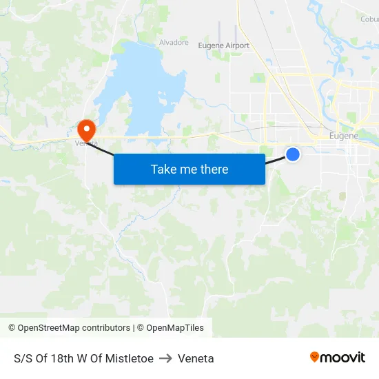 S/S Of 18th W Of Mistletoe to Veneta map