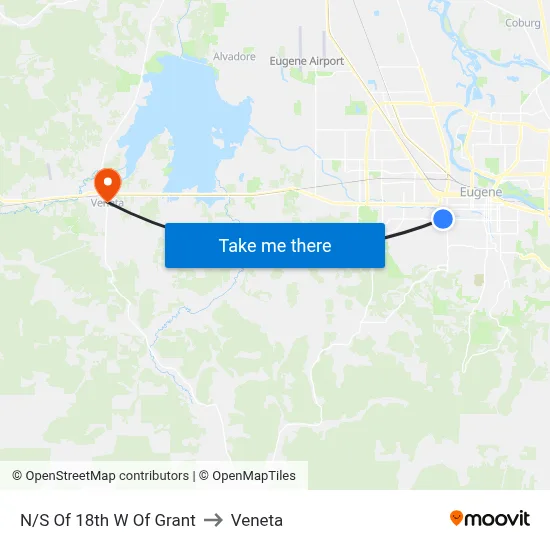N/S Of 18th W Of Grant to Veneta map