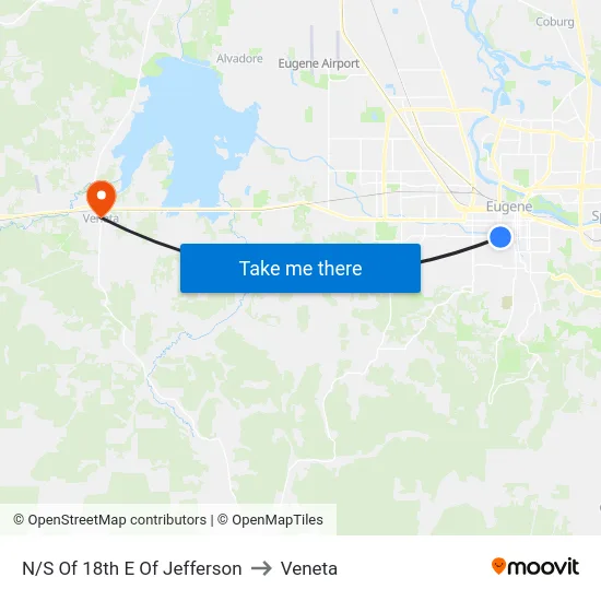 N/S Of 18th E Of Jefferson to Veneta map