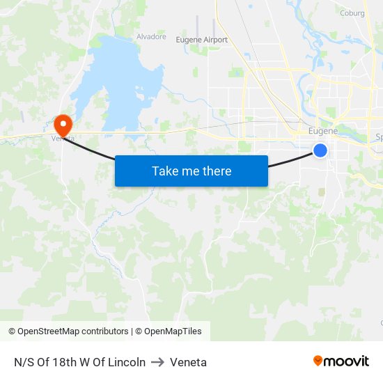 N/S Of 18th W Of Lincoln to Veneta map