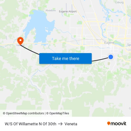 W/S Of Willamette N Of 30th to Veneta map