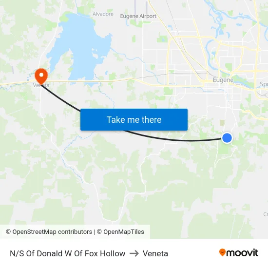 N/S Of Donald W Of Fox Hollow to Veneta map