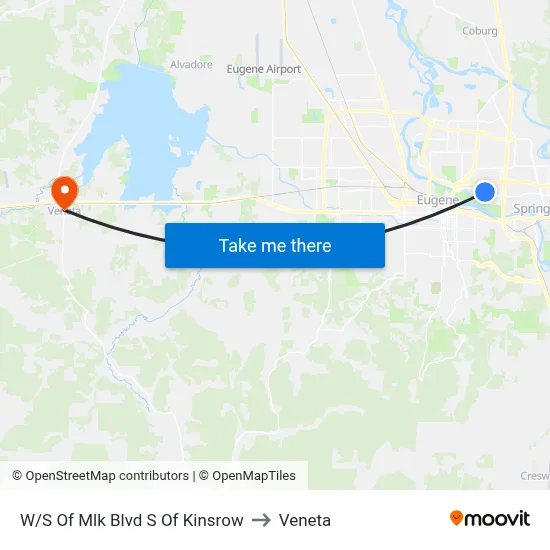 W/S Of Mlk Blvd S Of Kinsrow to Veneta map
