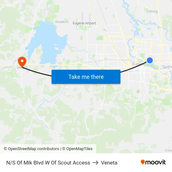 N/S Of Mlk Blvd W Of Scout Access to Veneta map