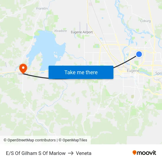 E/S Of Gilham S Of Marlow to Veneta map