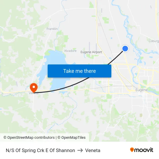 N/S Of Spring Crk E Of Shannon to Veneta map