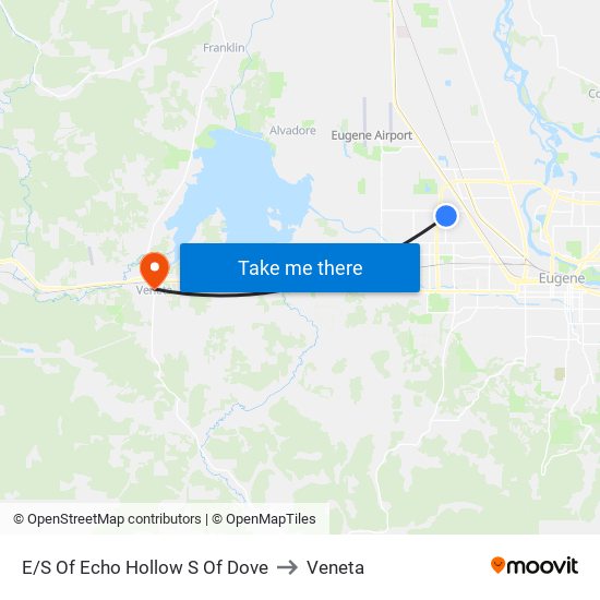 E/S Of Echo Hollow S Of Dove to Veneta map
