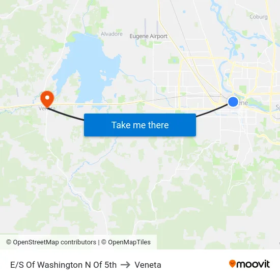 E/S Of Washington N Of 5th to Veneta map