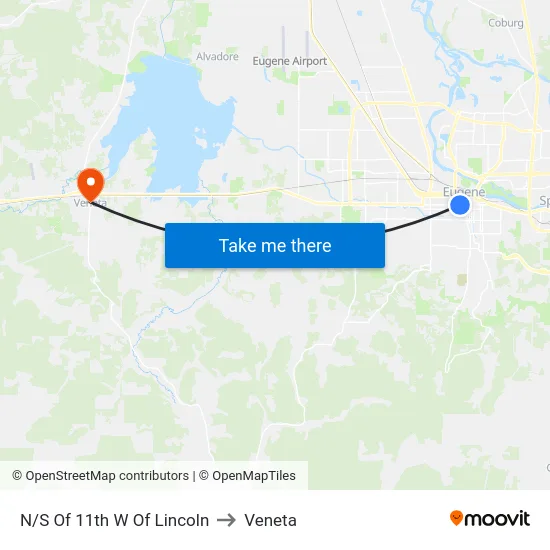 N/S Of 11th W Of Lincoln to Veneta map