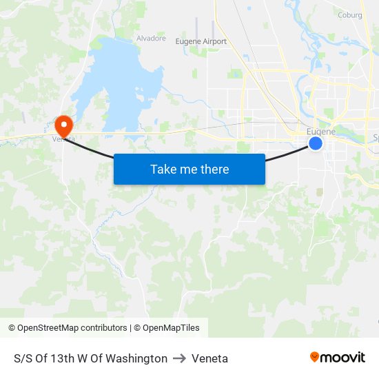 S/S Of 13th W Of Washington to Veneta map