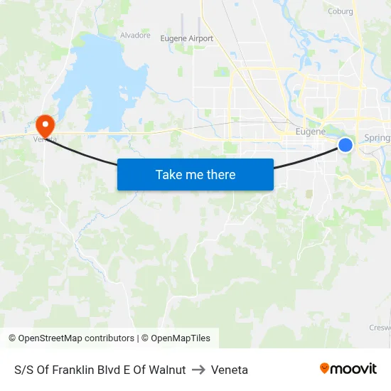 S/S Of Franklin Blvd E Of Walnut to Veneta map