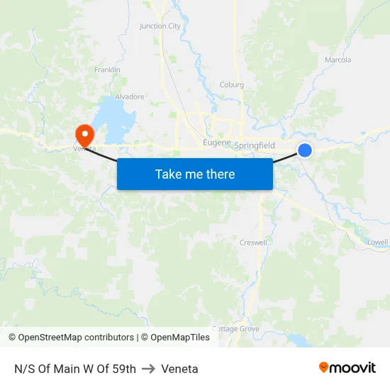 N/S Of Main W Of 59th to Veneta map