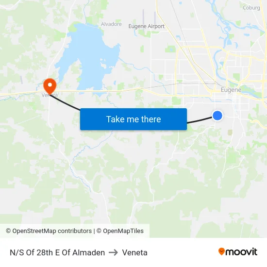 N/S Of 28th E Of Almaden to Veneta map