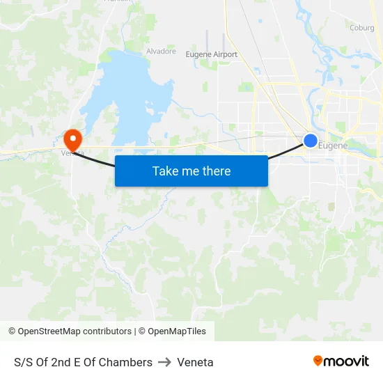 S/S Of 2nd E Of Chambers to Veneta map