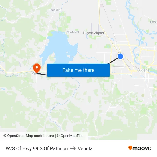 W/S Of Hwy 99 S Of Pattison to Veneta map