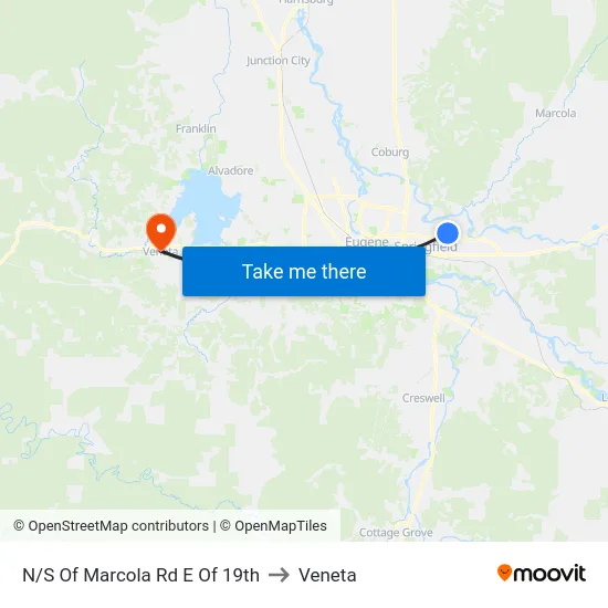 N/S Of Marcola Rd E Of 19th to Veneta map