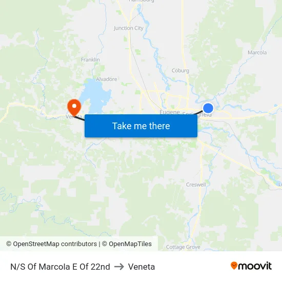 N/S Of Marcola E Of 22nd to Veneta map