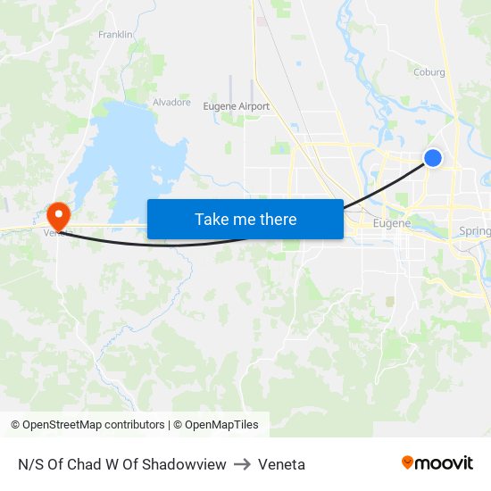 N/S Of Chad W Of Shadowview to Veneta map