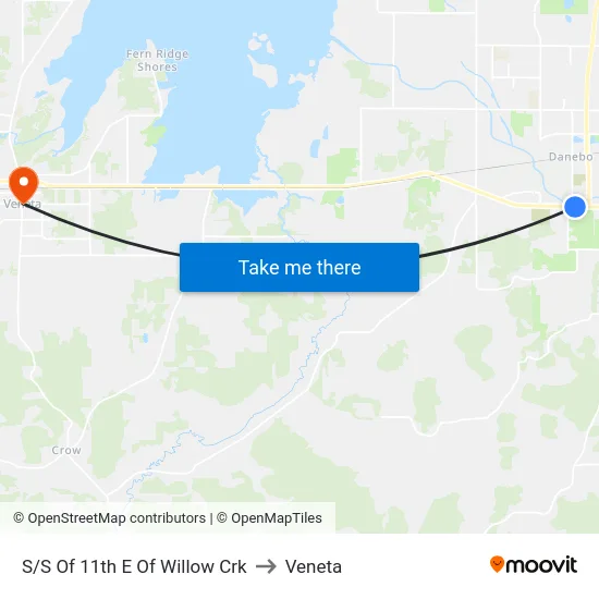 S/S Of 11th E Of Willow Crk to Veneta map