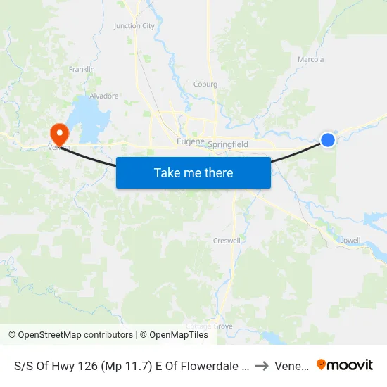 S/S Of Hwy 126 (Mp 11.7) E Of Flowerdale Dr to Veneta map