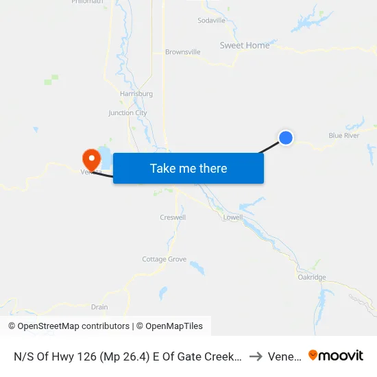 N/S Of Hwy 126 (Mp 26.4) E Of Gate Creek Rd to Veneta map