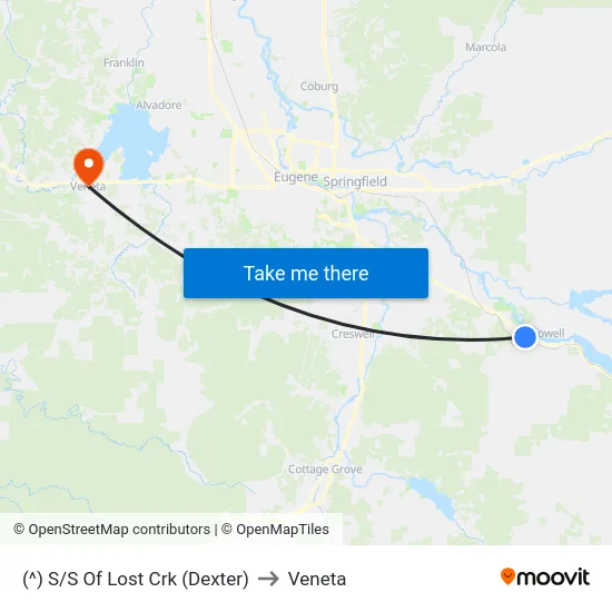 (^) S/S Of Lost Crk (Dexter) to Veneta map