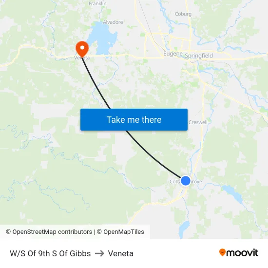 W/S Of 9th S Of Gibbs to Veneta map