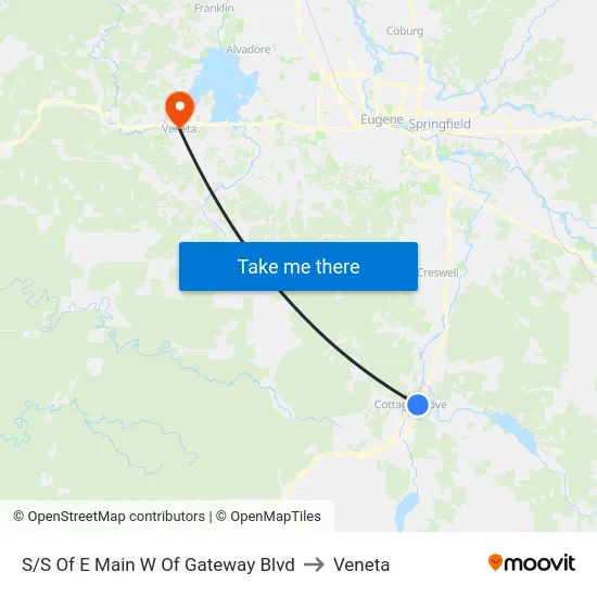 S/S Of E Main W Of Gateway Blvd to Veneta map
