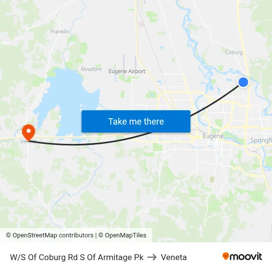 W/S Of Coburg Rd S Of Armitage Pk to Veneta map