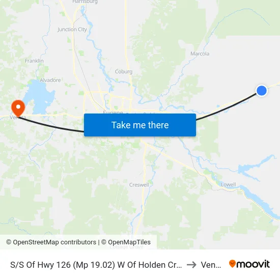 S/S Of Hwy 126 (Mp 19.02) W Of Holden Creek Ln to Veneta map