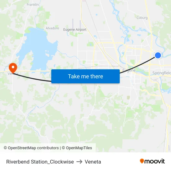Riverbend Station_Clockwise to Veneta map