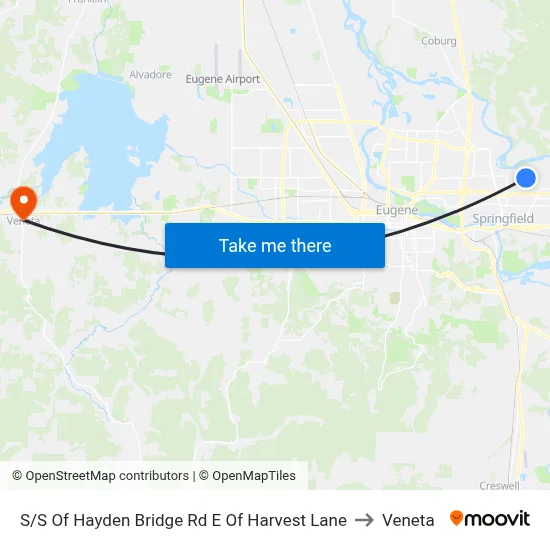 S/S Of Hayden Bridge Rd E Of Harvest Lane to Veneta map