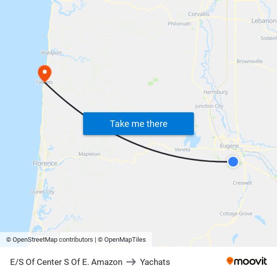 E/S Of Center S Of E. Amazon to Yachats map