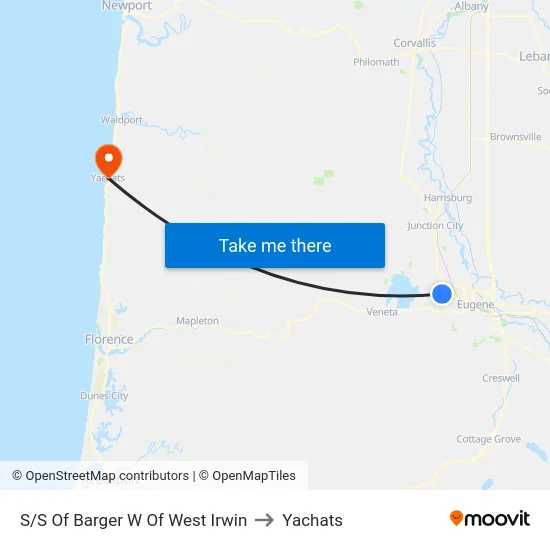 S/S Of Barger W Of West Irwin to Yachats map