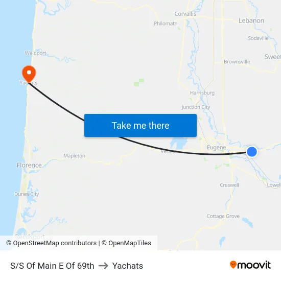 S/S Of Main E Of 69th to Yachats map