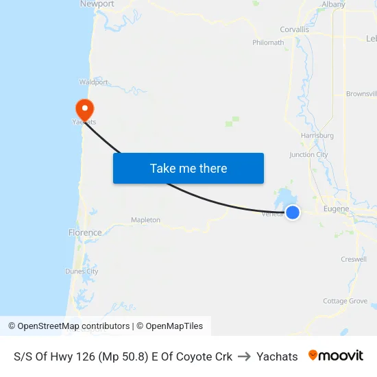 S/S Of Hwy 126 (Mp 50.8) E Of Coyote Crk to Yachats map