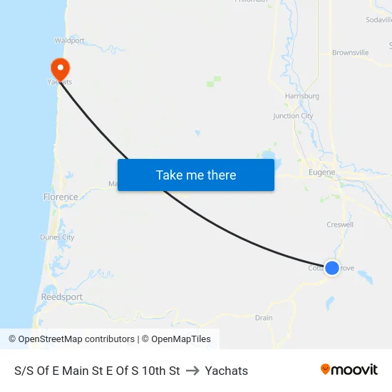 S/S Of E Main St E Of S 10th St to Yachats map