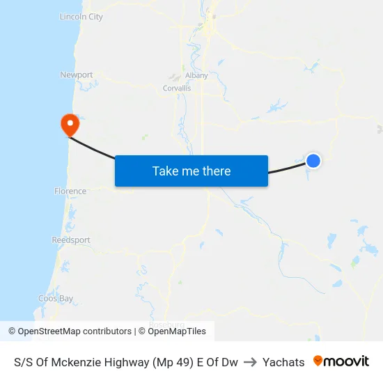 S/S Of Mckenzie Highway (Mp 49) E Of Dw to Yachats map