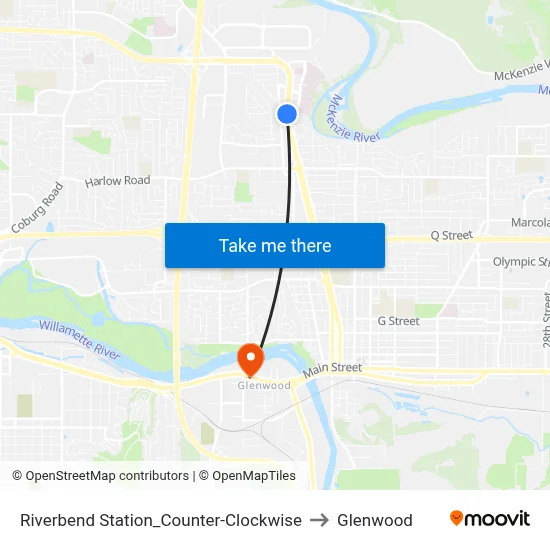 Riverbend Station_Counter-Clockwise to Glenwood map