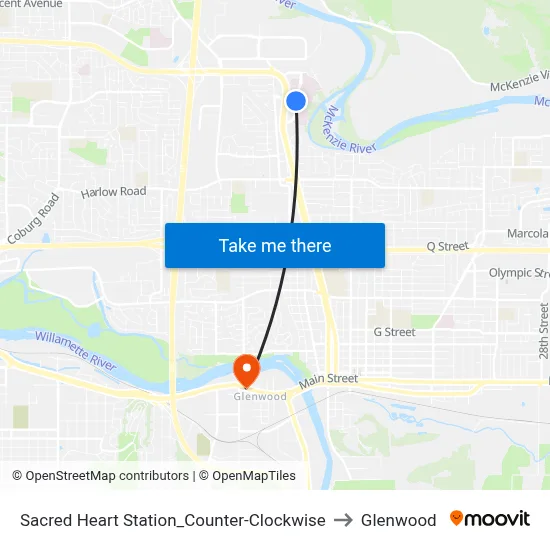Sacred Heart Station_Counter-Clockwise to Glenwood map