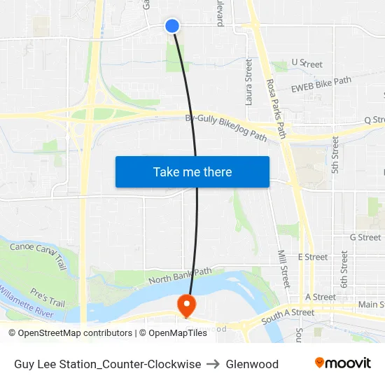 Guy Lee Station_Counter-Clockwise to Glenwood map