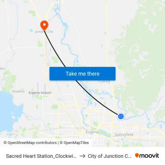 Sacred Heart Station_Clockwise to City of Junction City map