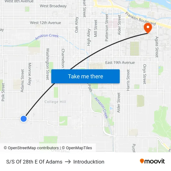 S/S Of 28th E Of Adams to Introducktion map