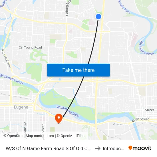 W/S Of N Game Farm Road S Of Old Coburg Road to Introducktion map