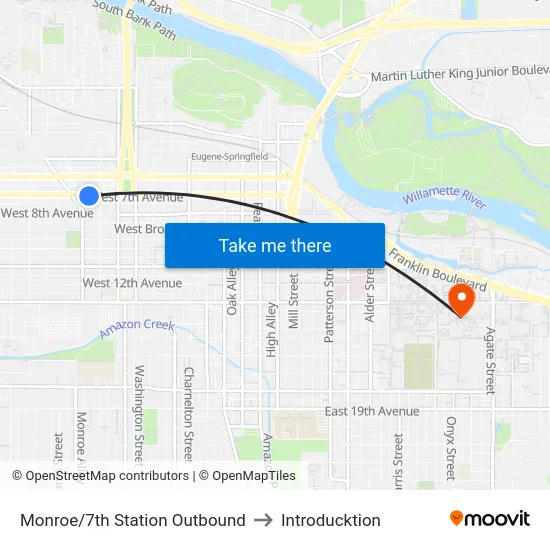 Monroe/7th Station Outbound to Introducktion map