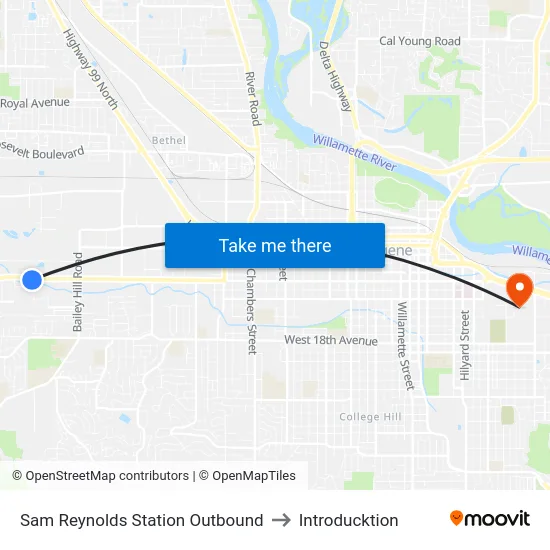 Sam Reynolds Station Outbound to Introducktion map