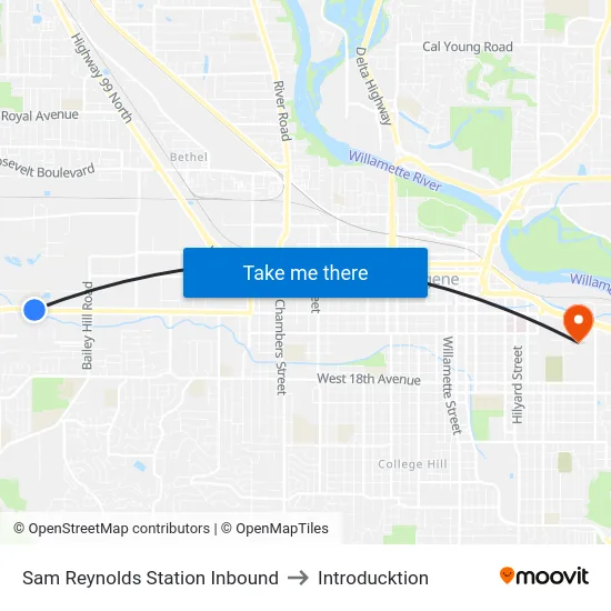 Sam Reynolds Station Inbound to Introducktion map