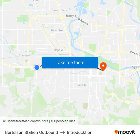 Bertelsen Station Outbound to Introducktion map
