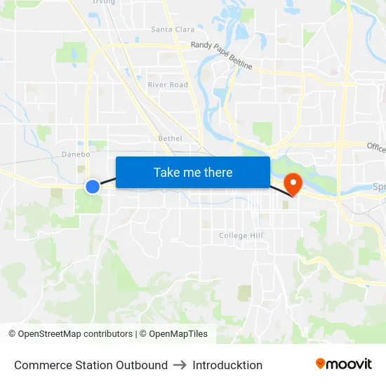 Commerce Station Outbound to Introducktion map